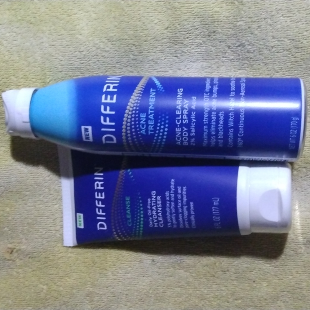 DIFFERIN OIL FREE HYDRATING CLEANSER & ACNE CLEARING BODY SPRAY